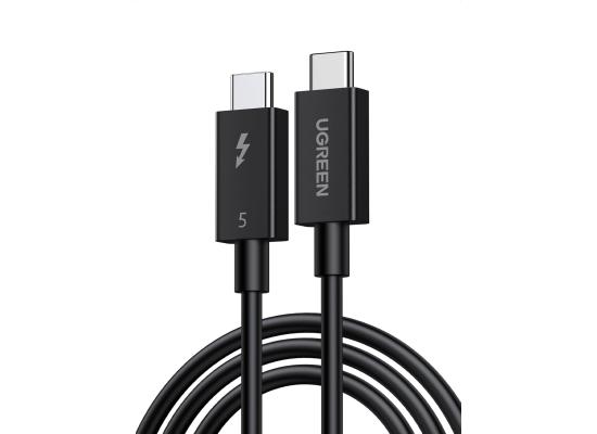 UGREEN 240W 80Gbps Thunderbolt 5 Cable with 120Gbps Bandwidth Boost, Intel Certified USB C Cable, 16K/8K@60Hz Compatible with Thunderbolt 4, USB4, iPhone 17 Pro Max, MacBook Pro, Dell XPS, Hub, 1M - Black
